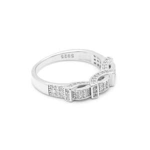 Avalyne Anniversary Band Ring Sterling Silver Womens Cz Ginger Lyne Collection - 6