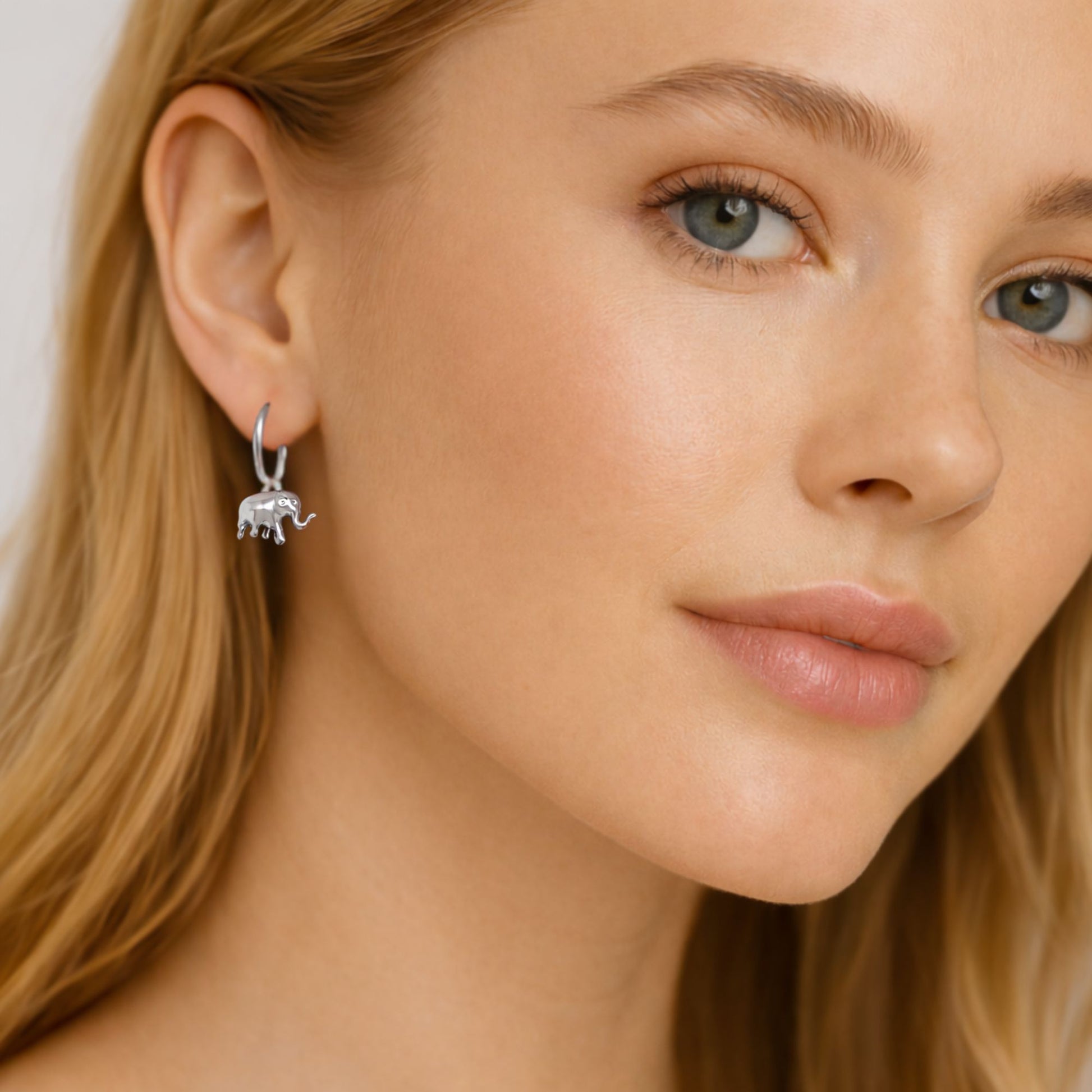 DangleElephantHoopEarringsforWomenNon-PlatedSilverToneStainlessSteelbyGingerLyne_Silver-4