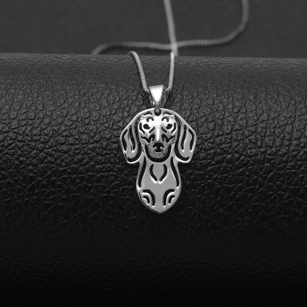 Dachshund Dog Sterling Silver Earrings Necklace Set Women Ginger Lyne Collection - Necklace Only