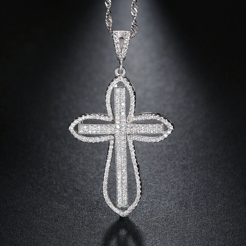 Pave Religious Cross Pendant Necklace for Women Cz  Ginger Lyne Collection