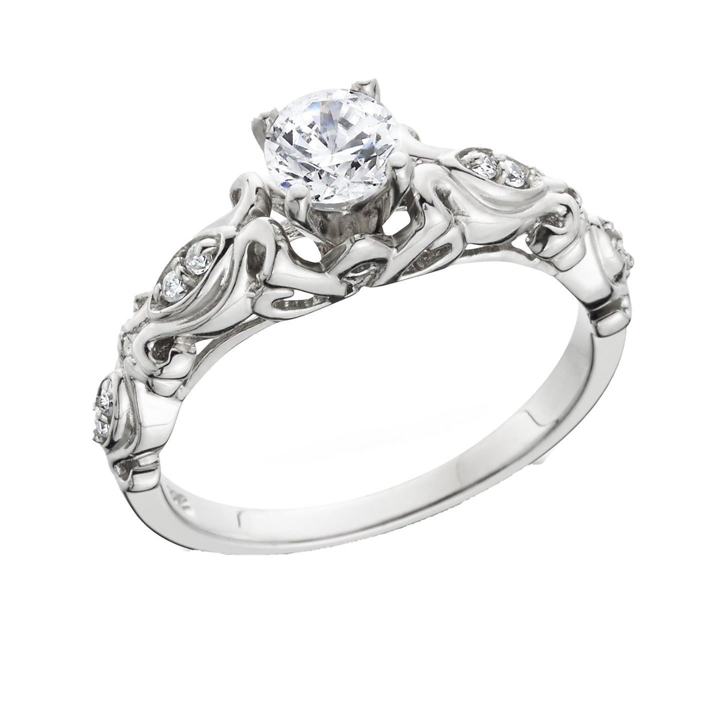 OliviaEngagementRingCubicZirconiaWgoldPlatedWomensGingerLyneCollectionSize5_Silver-1