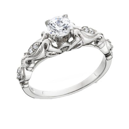 OliviaEngagementRingCubicZirconiaWgoldPlatedWomensGingerLyneCollectionSize5_Silver-1