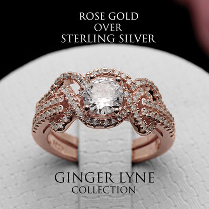 RoseGoldBridalRingSetSterlingSilverEngagementWomenGingerLyneCollection_Gold-6