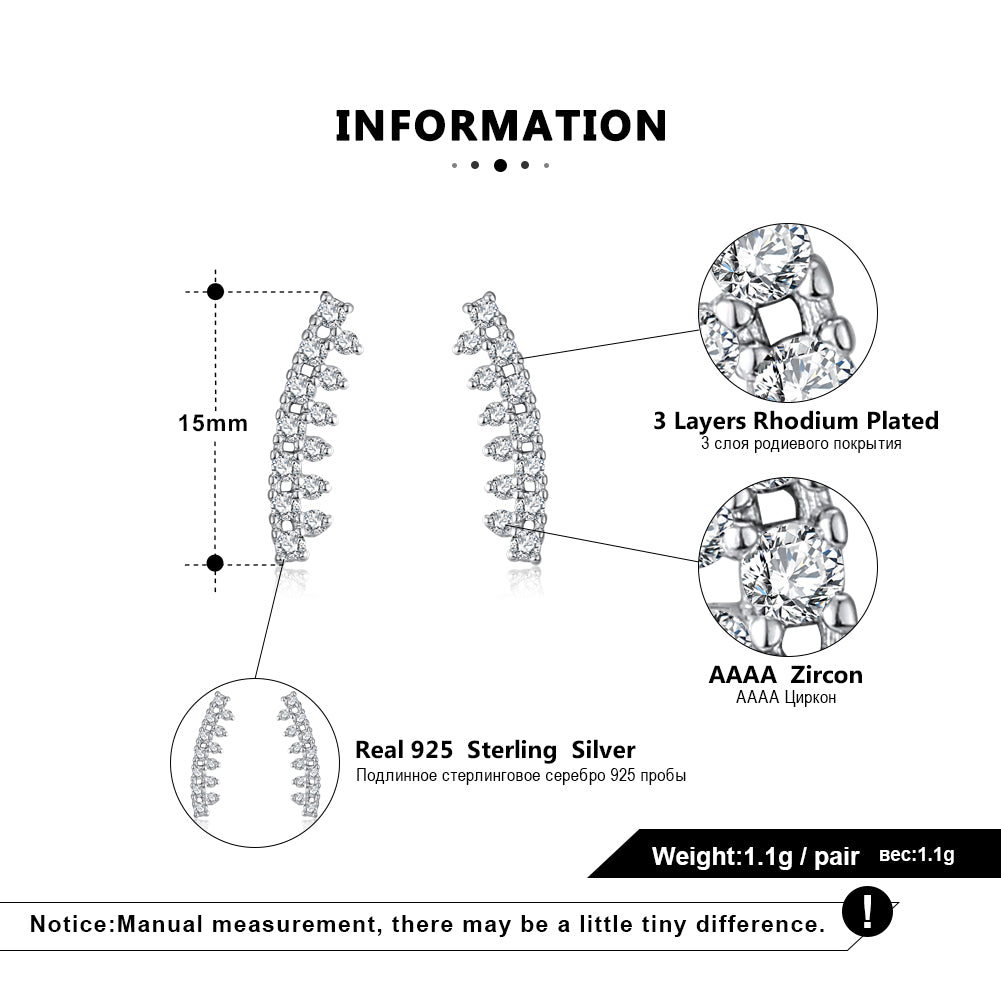 CurveBarEarringsforWomenEarWrapSterlingSilverCzGingerLyneCollection_Silver-7