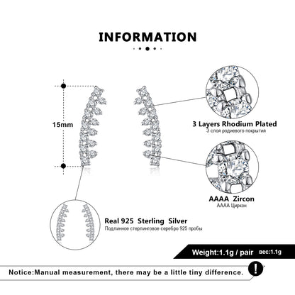 CurveBarEarringsforWomenEarWrapSterlingSilverCzGingerLyneCollection_Silver-7