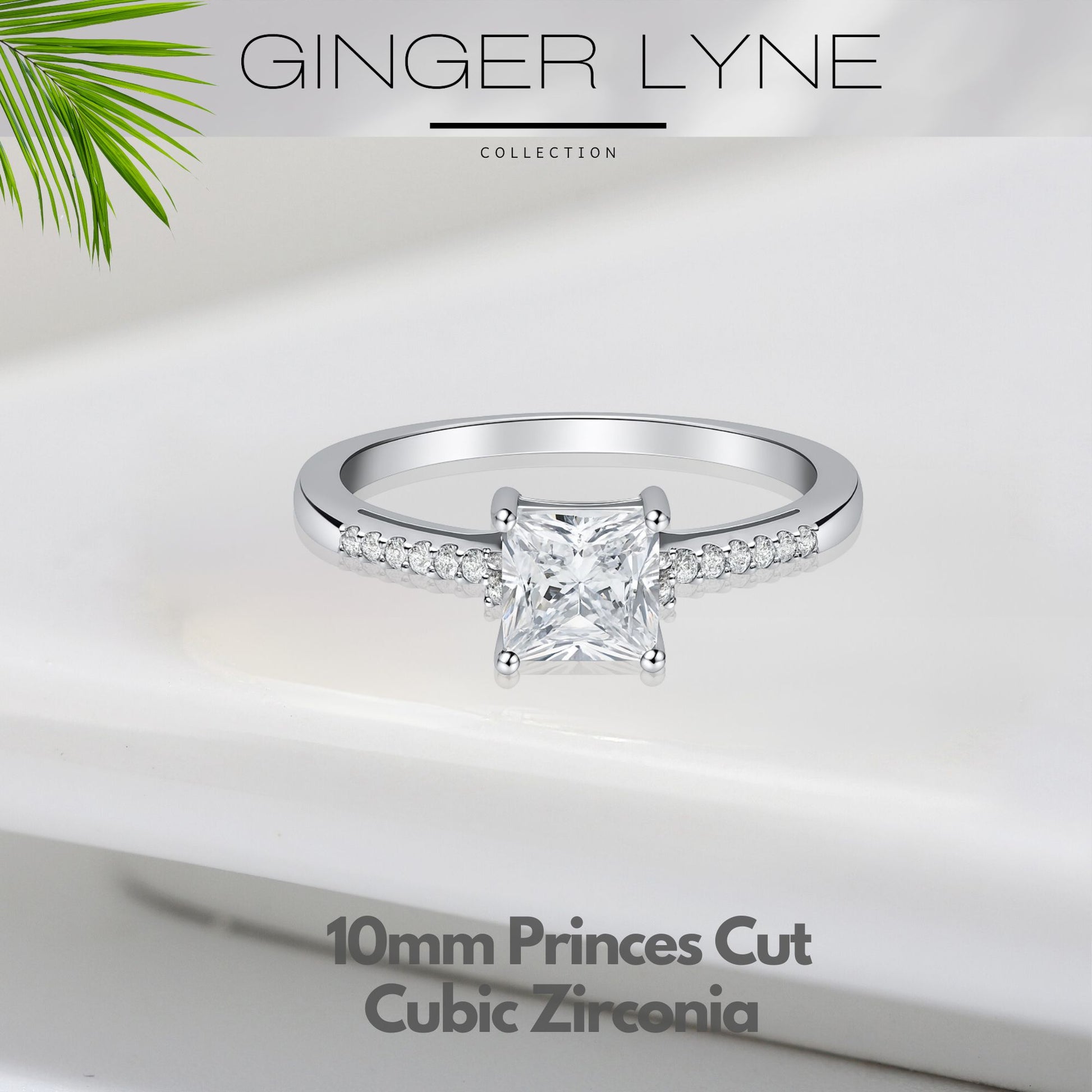MorganEngagementRingPrincessCzSterlingSilverWomenGingerLyneCollection_Silver-2