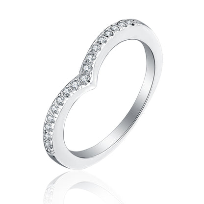 Faith Anniversary Wedding Band for Women Sterling Silver CZ Ginger Lyne Collection