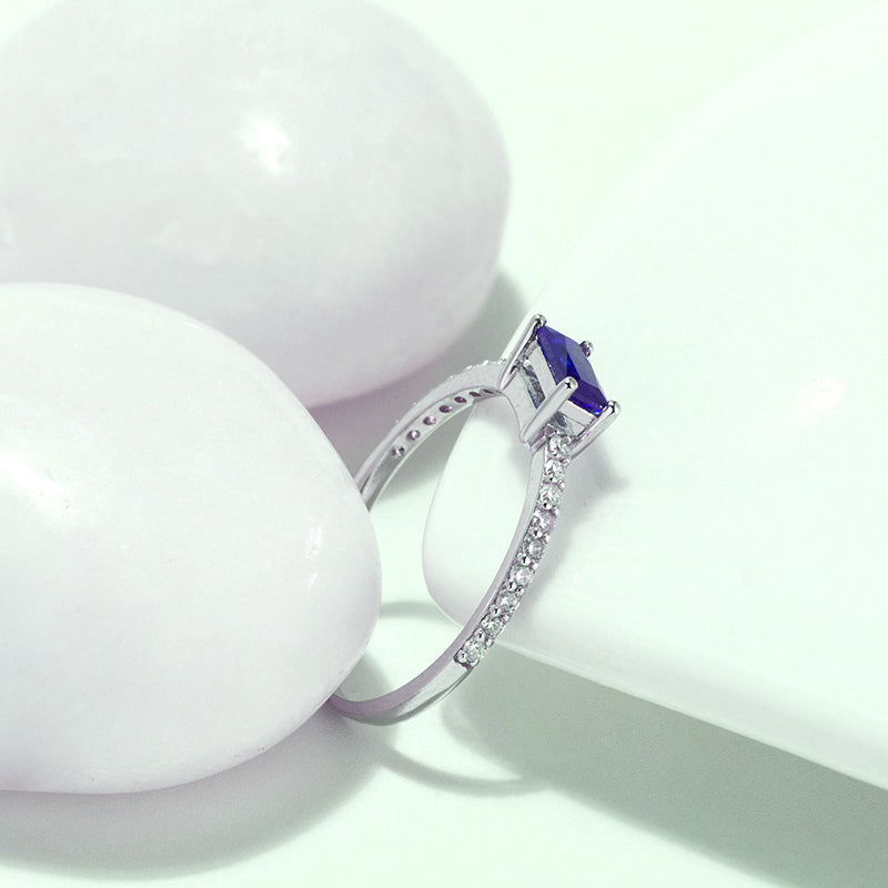 EngagementRingforWomenEmeraldCutBlueCzSterlingSilverGingerLyneCollection_Blue-3