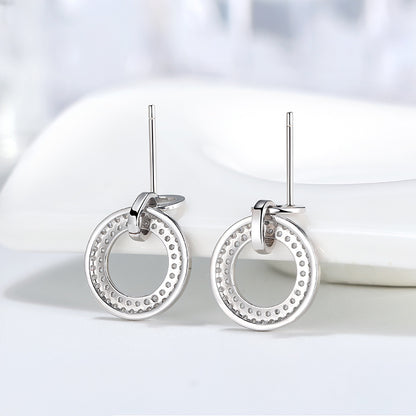 RoundCircleDropEarringsforWomenSterlingSilverClearCzGingerLyneCollection_Silver-5