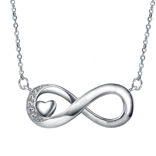 InfinityHeartPendantNecklaceSterlingSilverCzWomensGingerLyneCollection_Silver-1