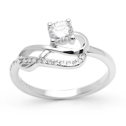 Jerilyn Engagement Ring Infinity Sterling Silver Cz Womens Ginger Lyne Collection