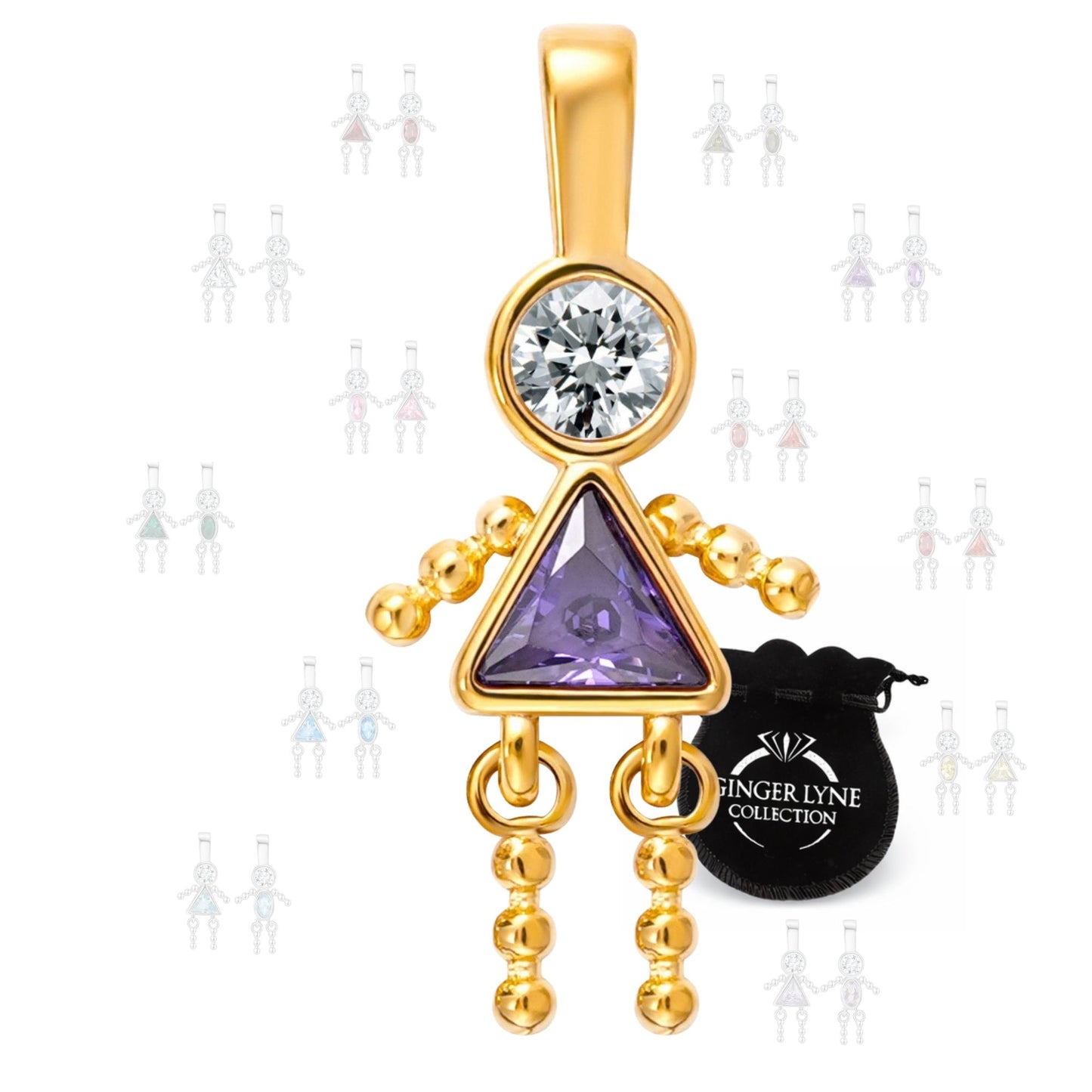 BirthstoneFamilyPendantforMombyGingerLyneStainlessSteelCubicZirconiaCharmsForGrandmaNecklace_Female-February-Gold-1