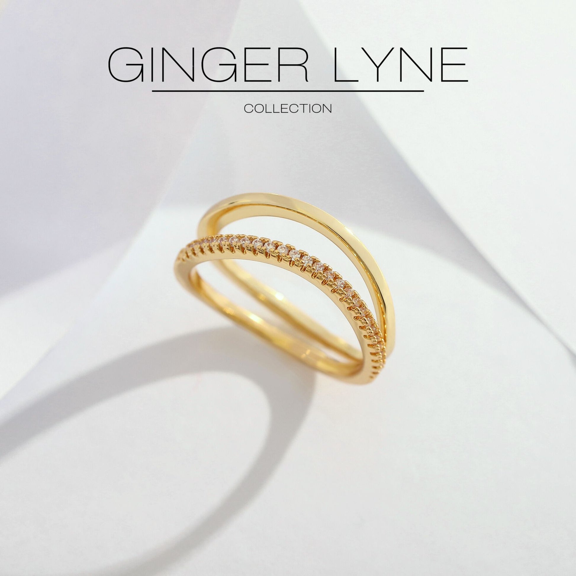 ThinWeddingBandSetforWomenSterlingSilverCZEternityBandsStackablebyGingerLyne_Gold-3