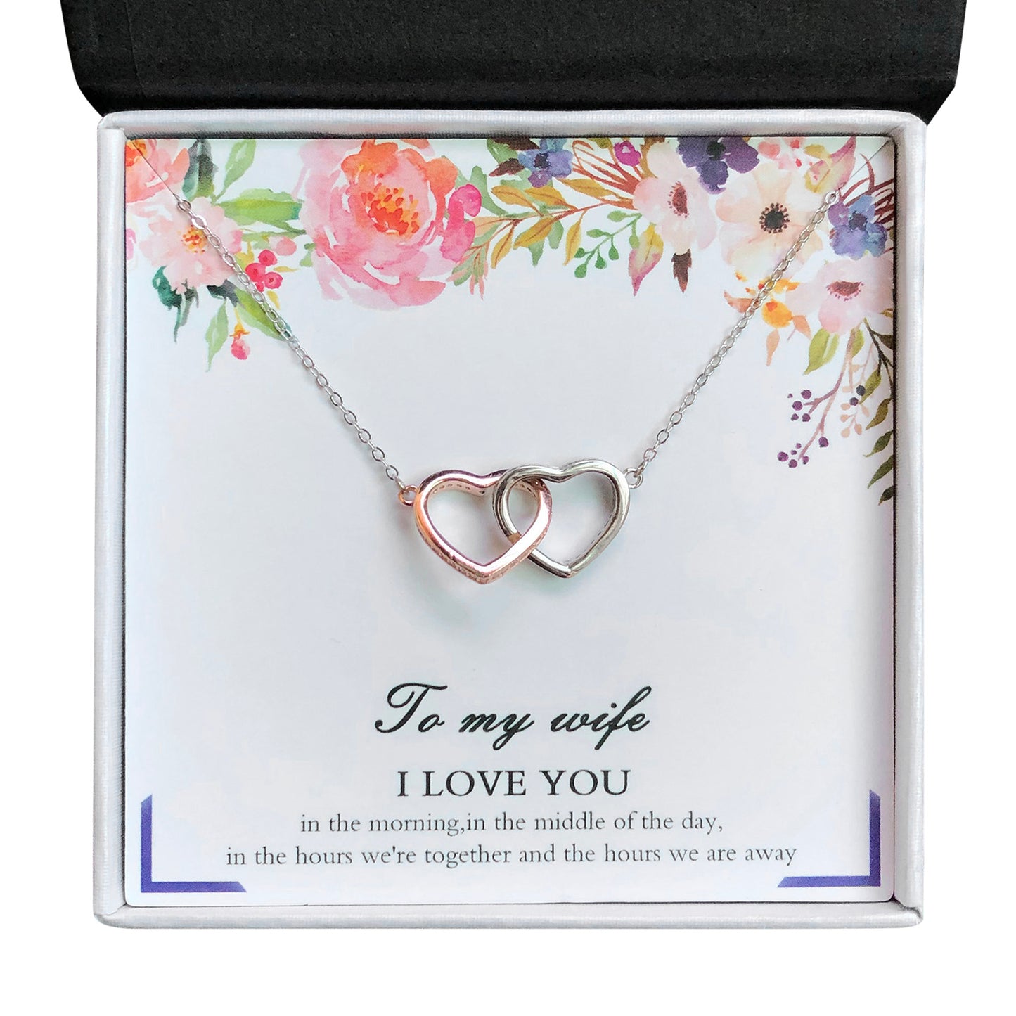 Wife Greeting Card Sterling Silver Infinity Heart Necklace Women Ginger Lyne Collection - Wife-32