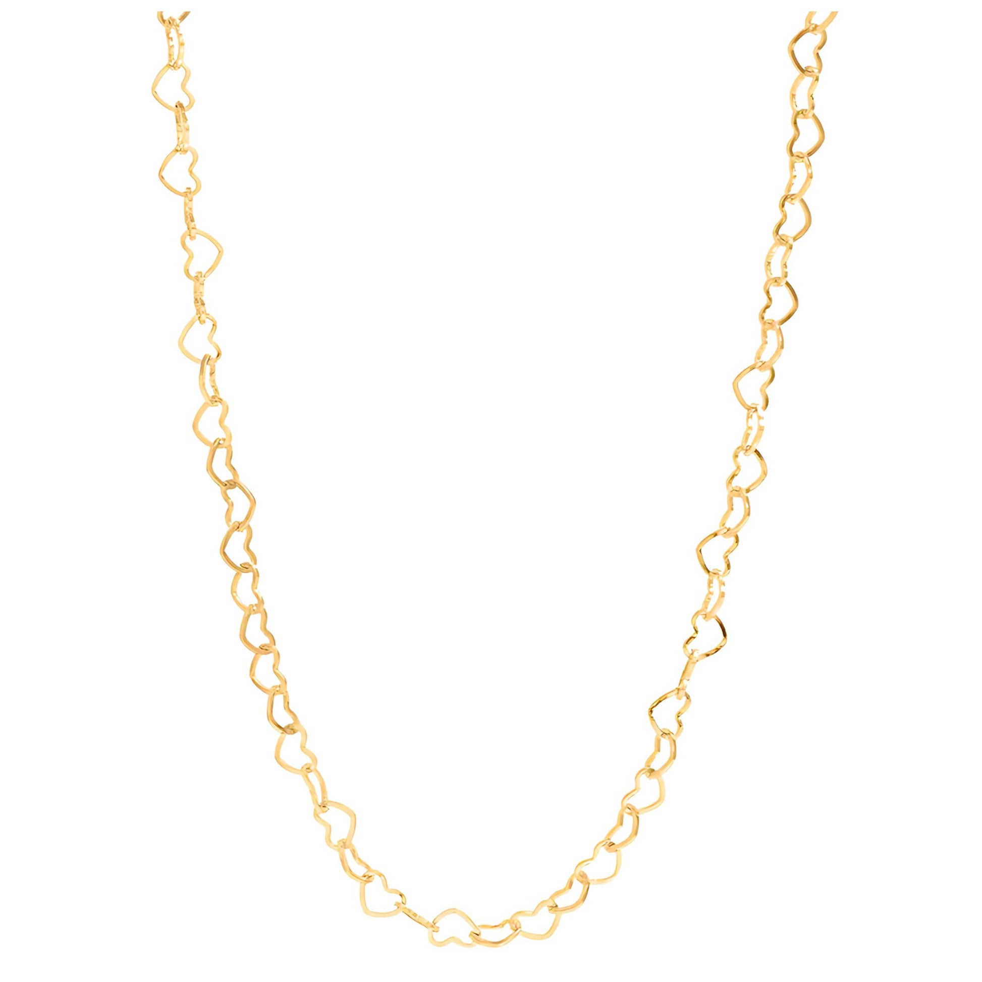 HeartLinkChainNecklaceforWomen20Inch18KGoldPVDPlatedStainlessSteelGingerLyne_Silver-1