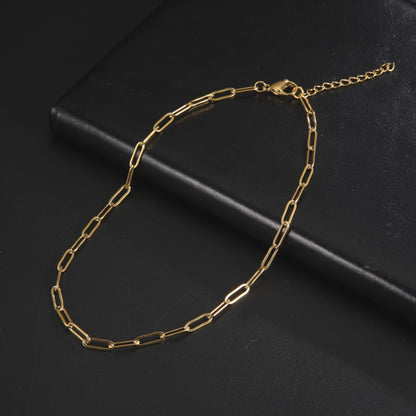 PaperclipChainNecklaceforWomen18KTGoldPlatedStainlessSteelGingerLyneCollection_Gold-2