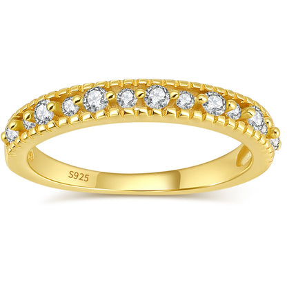 AlessiaWeddingBandforWomenSterlingSilverCZAnniversaryHalfEternityBandStackablebyGingerLyne_Gold-1