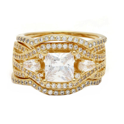 PatGoldPlatedBridalSet3pcWeddingRingSetforWomenSize8ClearCubicZirconiabyGingerLyne_Gold-1