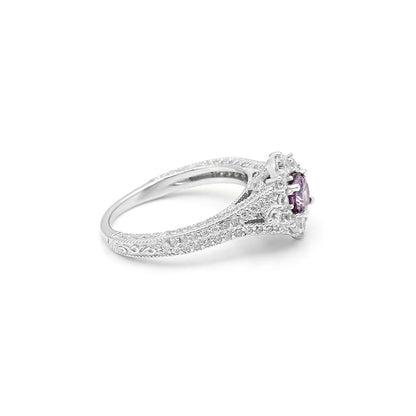 SelenaEngagementRingSterlingSilverCzClusterWomensGingerLyneCollection_Purple-6