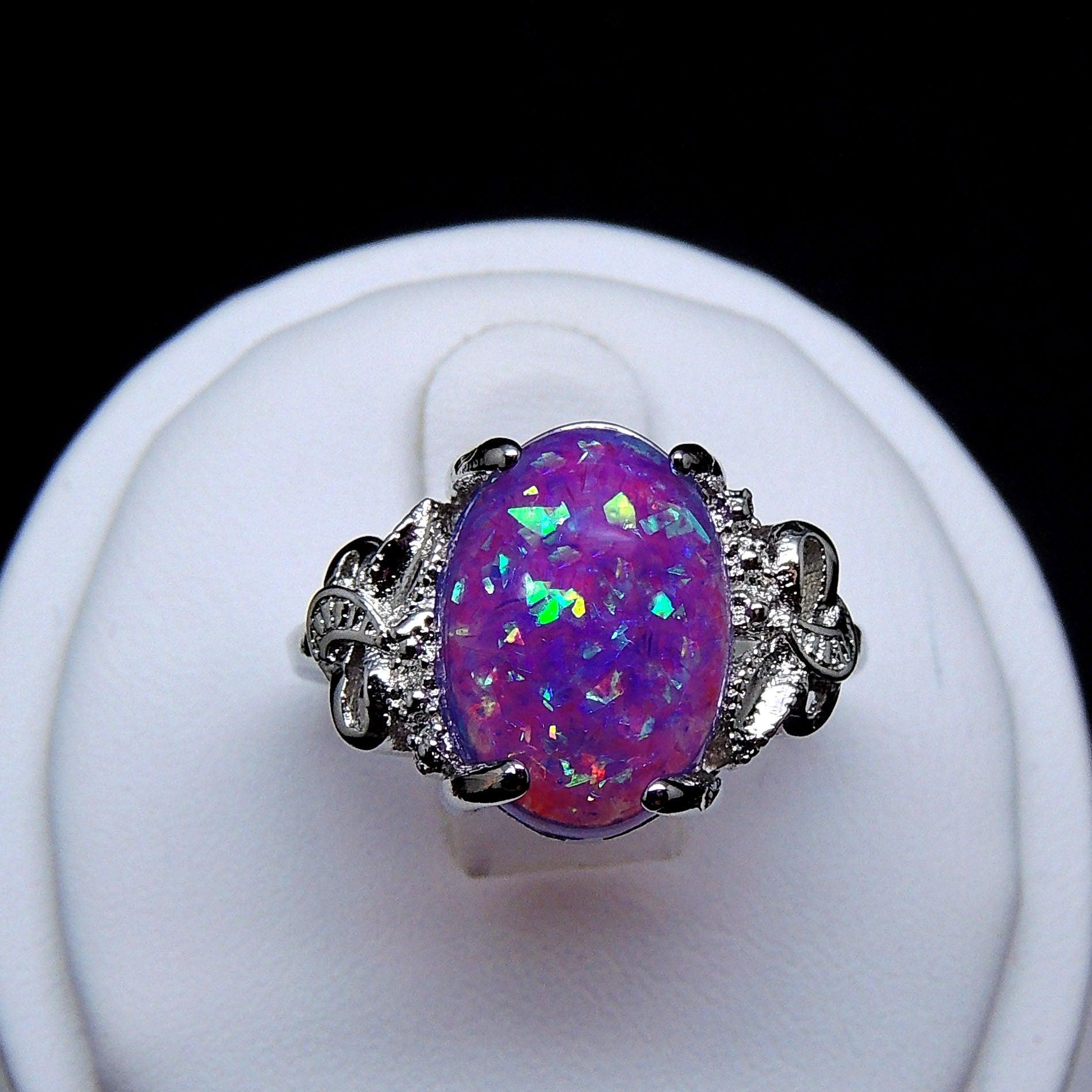 SharlaStatementRingGreenFireOpalWomenGingerLyneCollection_Purple-6