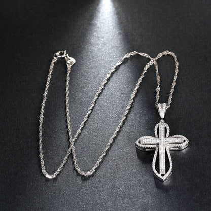 Pave Religious Cross Pendant Necklace for Women Cz  Ginger Lyne Collection