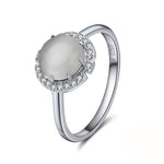 Load image into Gallery viewer, Pearl Statement Ring for Women Sterling Silver CZ Ginger Lyne Collection - Pearl,6
