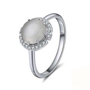 Pearl Statement Ring for Women Sterling Silver CZ Ginger Lyne Collection - Pearl,6