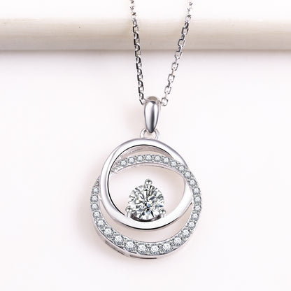 Gala Infinity Pendant Necklace Womens Sterling Silver CZ Ginger Lyne Collection