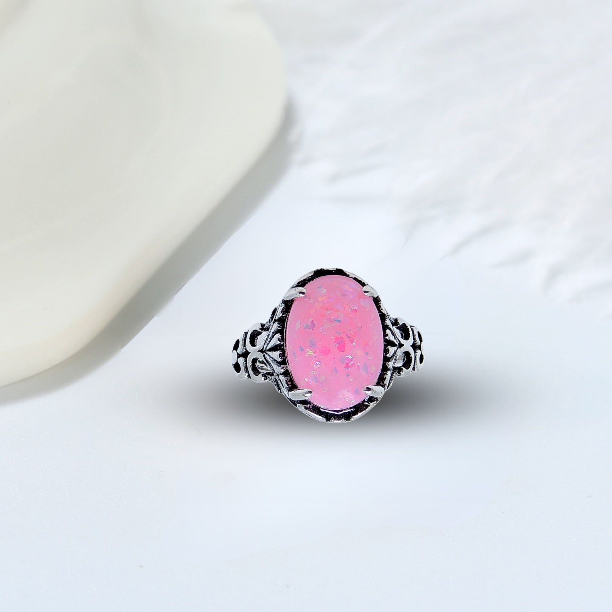 SaharaFireOpalStatementRingforWomenOval-CutGingerLyneCollection_Pink-2