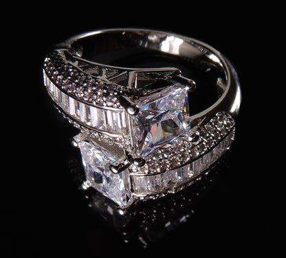 HeatherEngagementStatementRingWomensWhiteGoldPlatedGingerLyneCollectionSize10_Silver-3