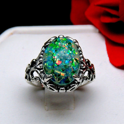 SaharaFireOpalStatementRingforWomenOval-CutGingerLyneCollection_Green-5