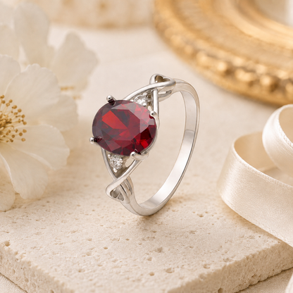 BirthstoneEngagementRingforWomenbyGingerLyneSterlingSilverCubicZirconia_Red-3