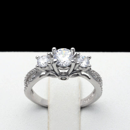 HeidiEngagementRingSterlingSilver3StoneCzWomensGingerLyneCollection_Silver-2
