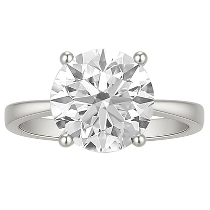 Solitaire4CtRoundCutEngagementRingforWomenSterlingSilver8ACZGingerLyneCollection_GoldTone-2