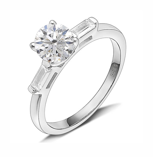 Dione Engagement Ring Sterling Silver Cz Bridal Womens Ginger Lyne Collection