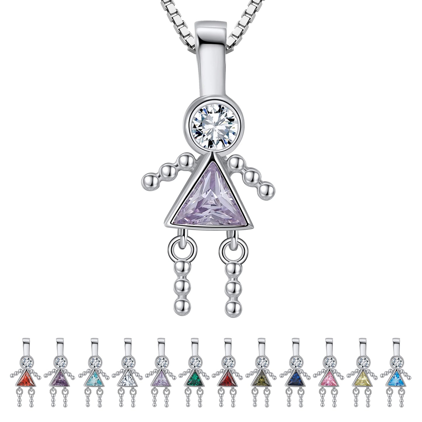 BirthstonePendantNecklaceforGirlMomorGrandmabyGingerLyneSterlingSilverCZFamilyBirthdayCharm_GirlJune-1
