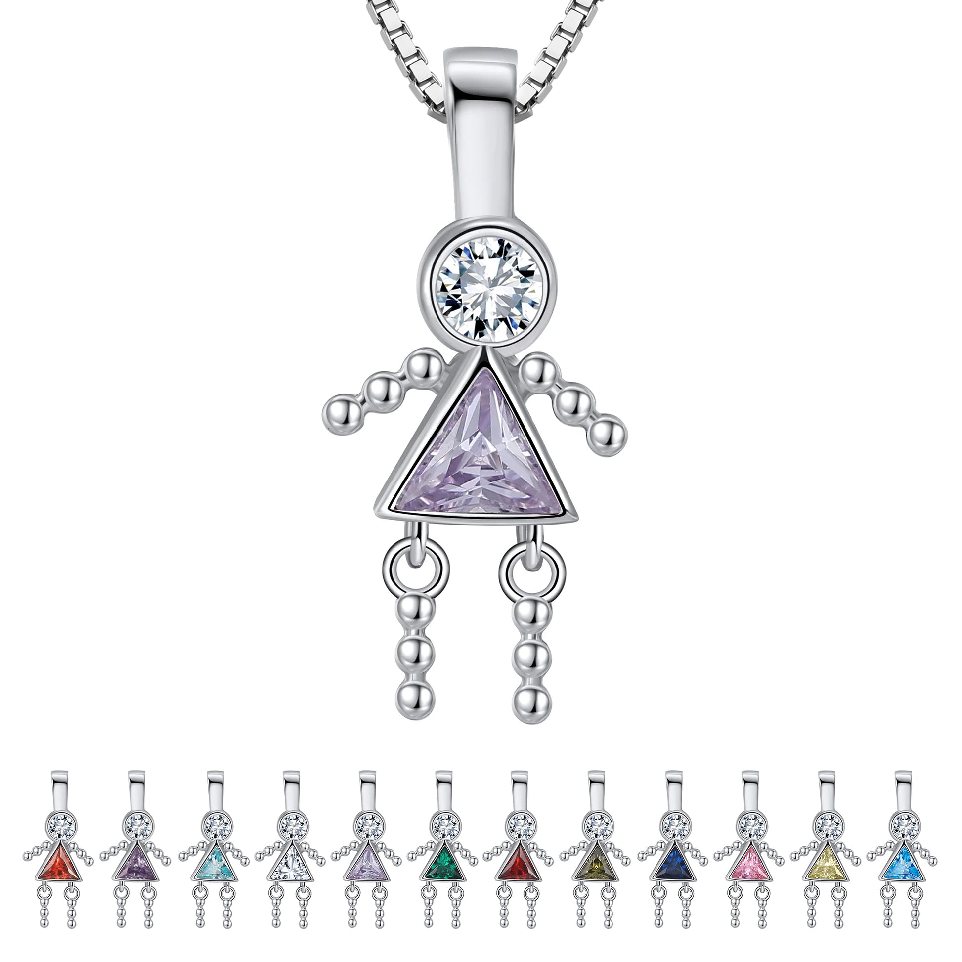BirthstonePendantNecklaceforGirlMomorGrandmabyGingerLyneSterlingSilverCZFamilyBirthdayCharm_GirlJune-1