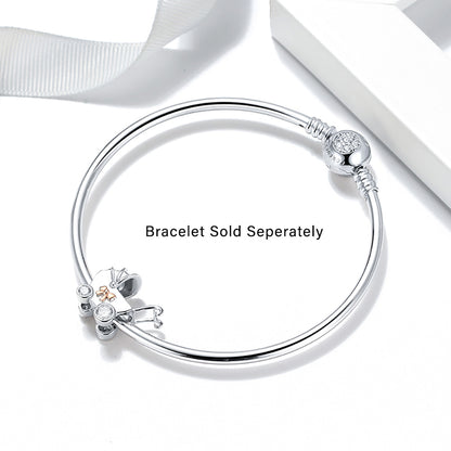 Baby Carriage Charm Cubic Zirconia Sterling Silver Womens Ginger Lyne Collection