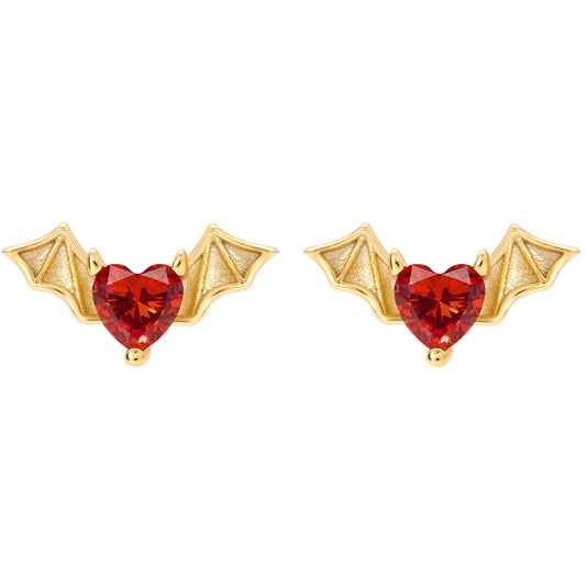 FlyingBatFlatBackEarringsforWomenSterlingSilver16gCartilageHelixLobeBodyPiercingStudGingerLyne_Gold-1