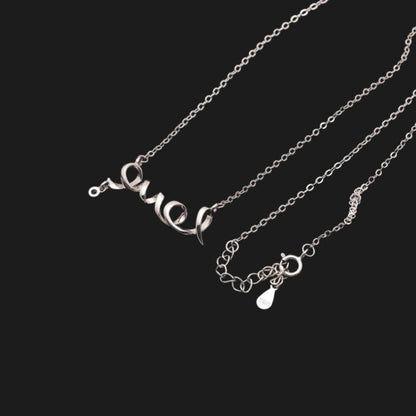 Daughter Greeting Card with Sterling Silver Love Script Necklace in Gift Box by Ginger Lyne Collection - GC-08-Love
