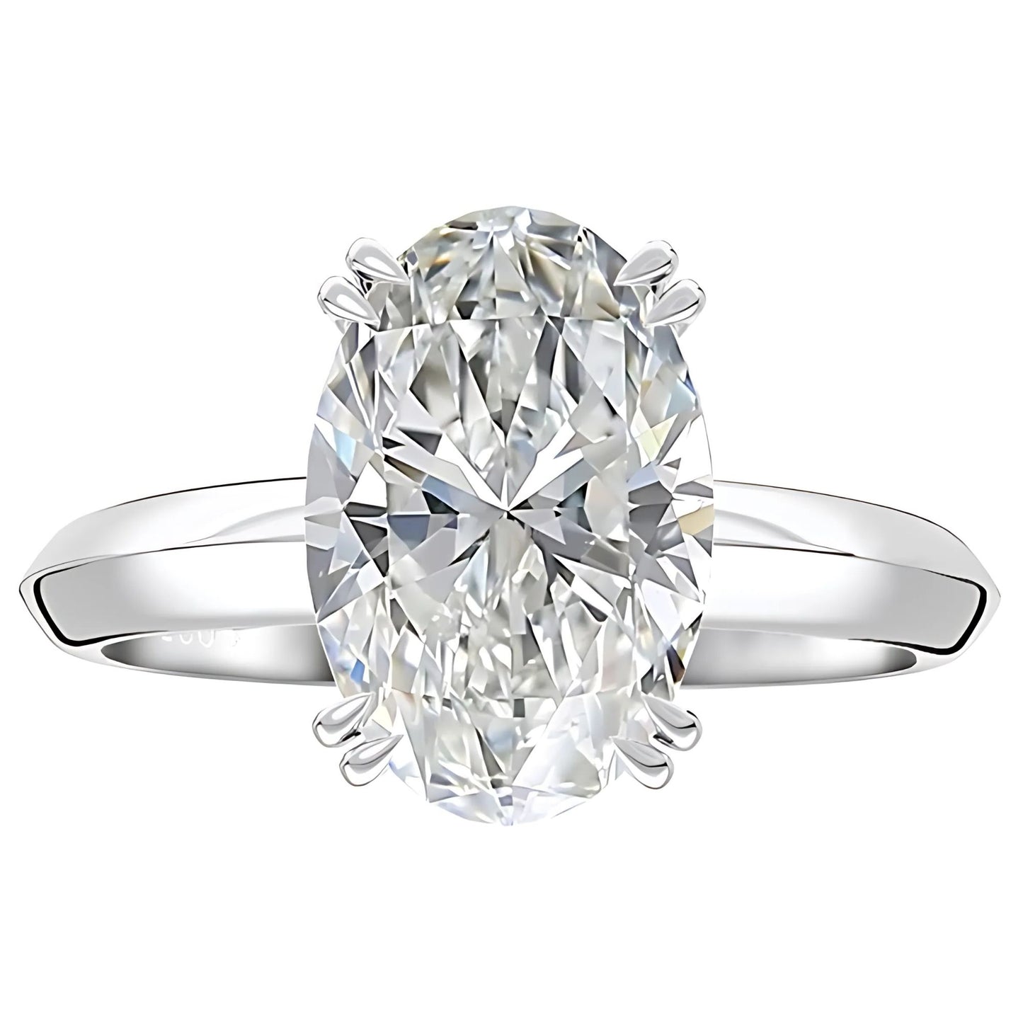Solitaire3CtOvalCutEngagementRingforWomenSterlingSilver8ACZGingerLyneCollection-6,Silver_Silver-1
