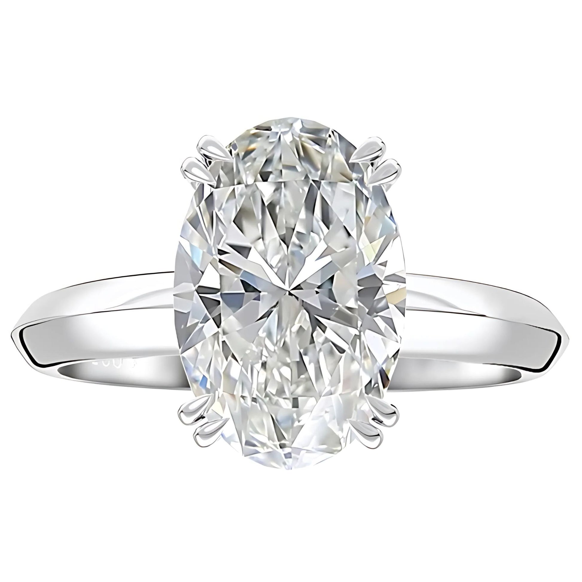 Solitaire3CtOvalCutEngagementRingforWomenSterlingSilver8ACZGingerLyneCollection-6,Silver_Silver-1