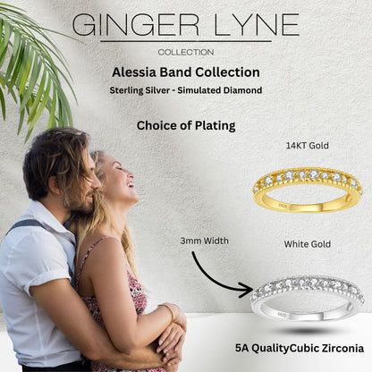 AlessiaWeddingBandforWomenSterlingSilverCZAnniversaryHalfEternityBandStackablebyGingerLyne_Silver-6