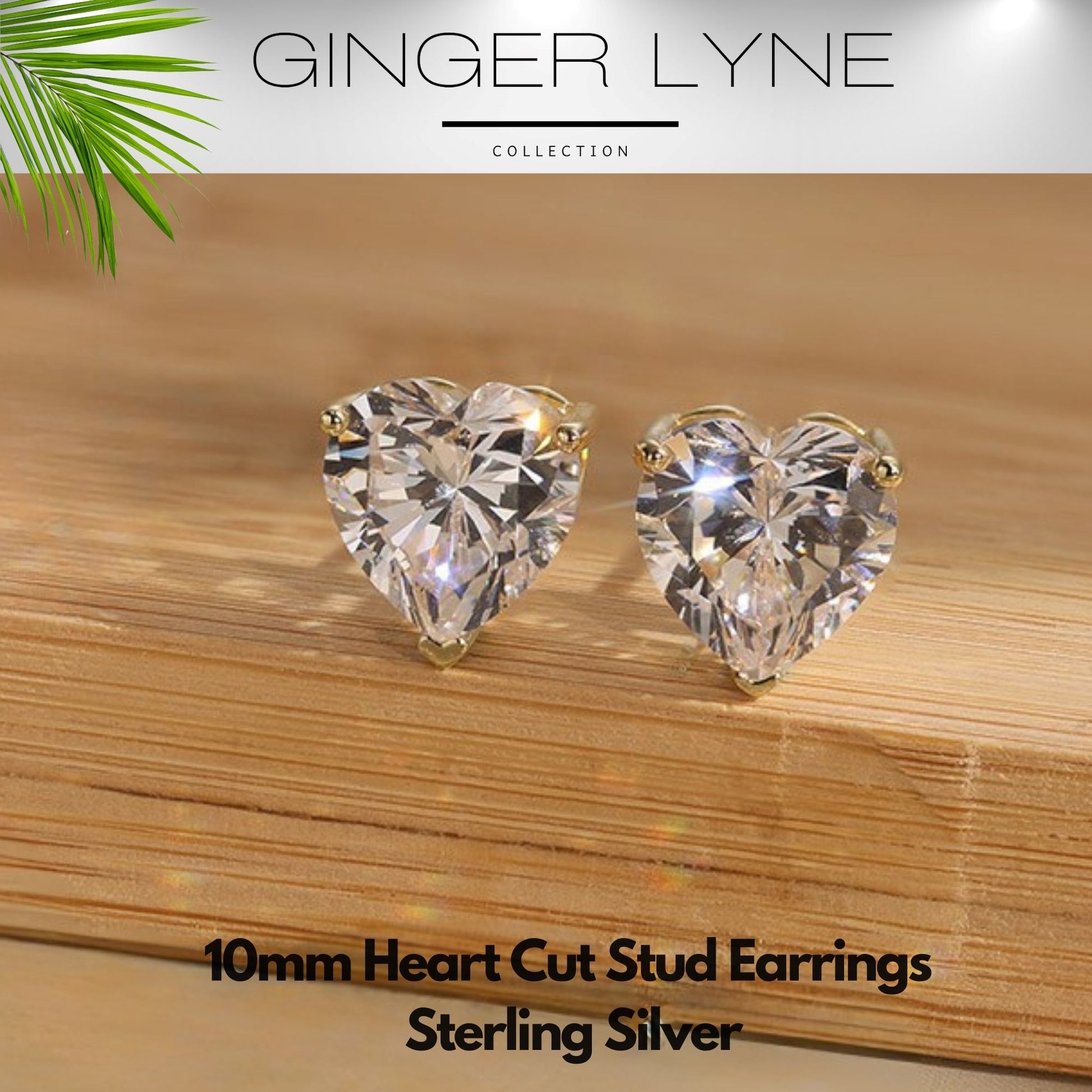 HeartCutStudEarringsforWomen5CtSimulatedDiamondSterlingSilverGingerLyne_Gold-3