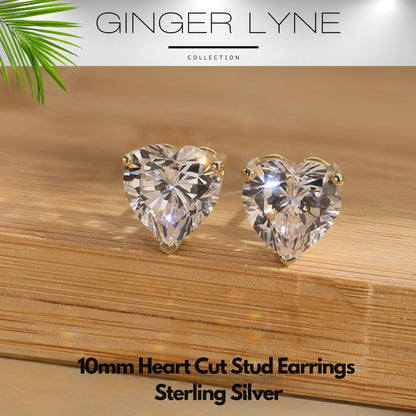 HeartCutStudEarringsforWomen5CtSimulatedDiamondSterlingSilverGingerLyne_Gold-3