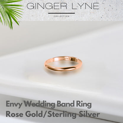 Envy2mmWeddingBandforMenorWomenRoseGoldPlatedSterlingSilverGingerLyneCollection_Pink-2