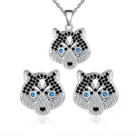 Load image into Gallery viewer, Koko Husky Dog Necklace and Earrings Set for Women and Girls Sterling Silver Ginger Lyne Collection - Set
