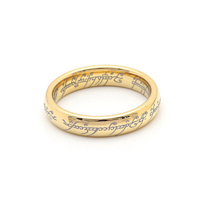 4mmGoldToneTungstenCarbideWeddingBandRingComfortFitSize10AnniversaryGiftforWomenbyGingerLyne_4mmGold-5