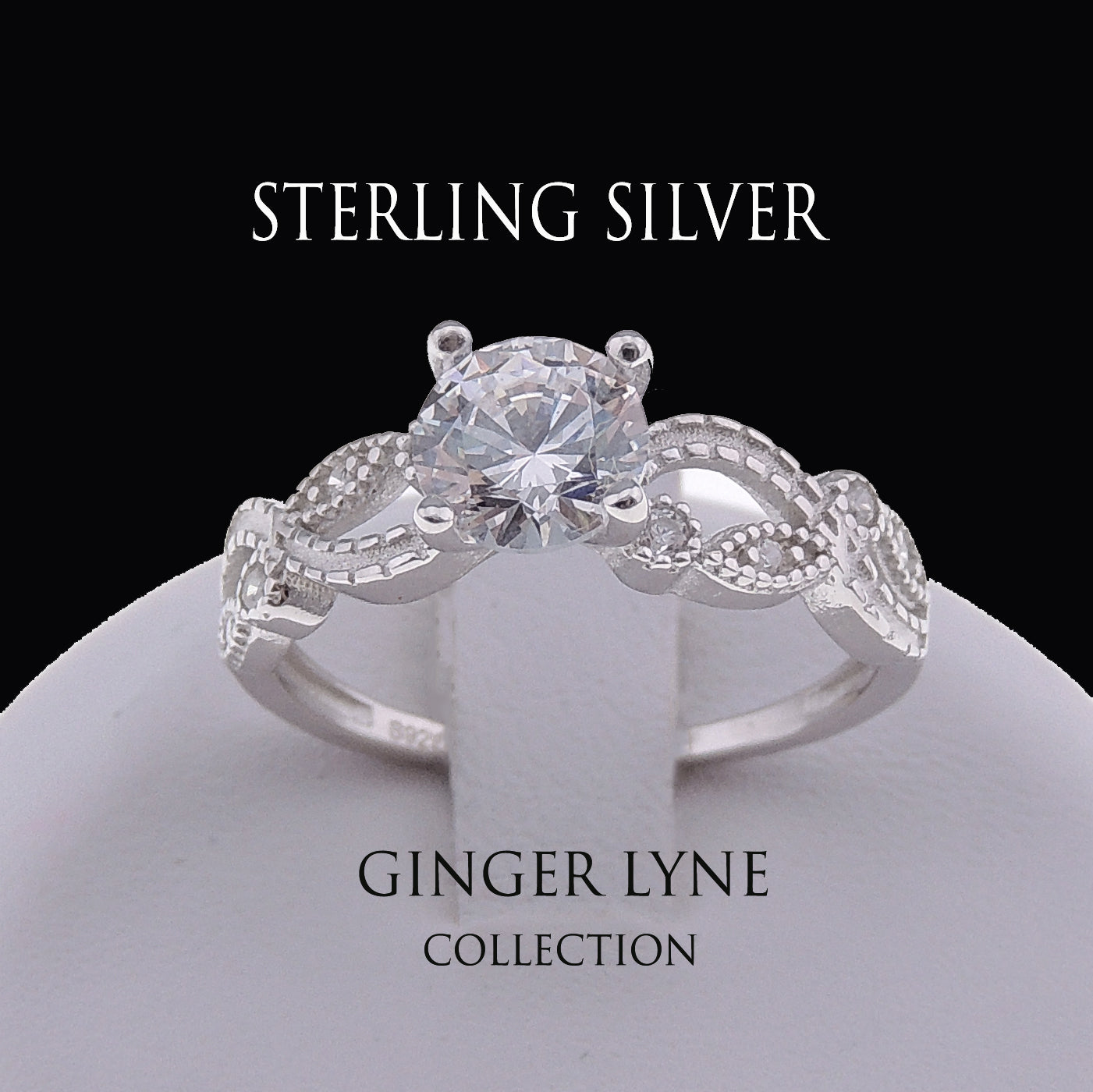 EngagementRingSterlingSilverCzVersiaFiligreeWomensGingerLyneCollection_Silver-5