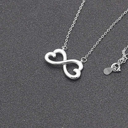 Wife Greeting Card Sterling Silver Infinity Heart Necklace Women Ginger Lyne Collection - Wife-835
